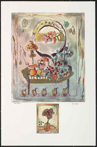 Bracha Guy Limited Edition Serigraph:"Table in Paradise"