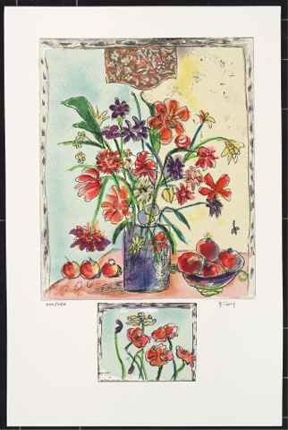 Bracha Guy Limited Edition Serigraph:"The Heart Flower"