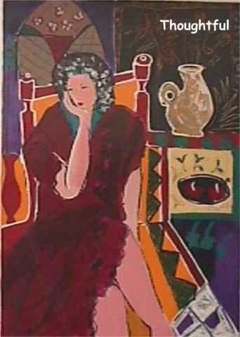 Bracha Guy Limited Edition Serigraph:"Thoughtful"