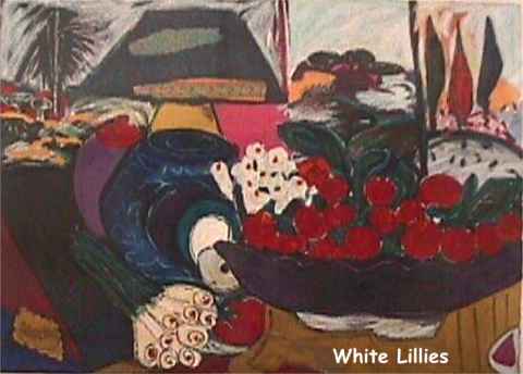Bracha Guy Limited Edition Serigraph:"White Lillies"