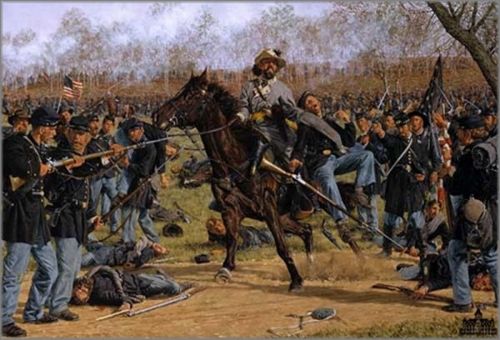 Bradley Schmehl limited edition print on canvas:"Forrest Takes a Hostage - War in the West"