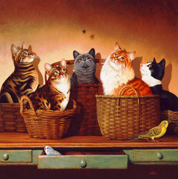 BRALDT BRALDS 24X24 Secondary Market Art: "BASKET CASES"
