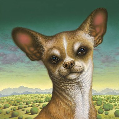 Braldt Bralds Handsigned and Numbered Limited Edition Giclee on Canvas:"Chihuahua de Chimayo"