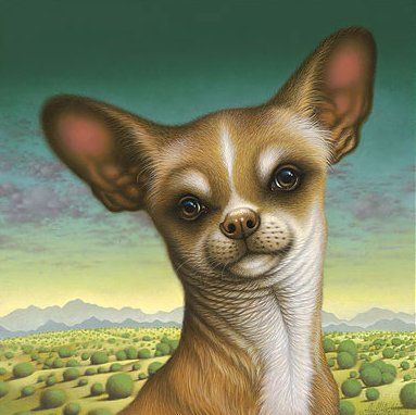 Braldt Bralds Handsigned and Numbered Limited Edition Giclee on Canvas:"Chihuahua de Chimayo"