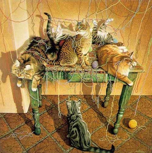 Braldt Bralds Limited Edition Print: "Table Manners"