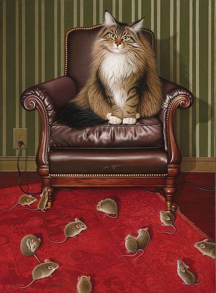 Braldt Bralds Open Edition Fine Art Canvas Gicl&eacute;e:"Chair Purrson"