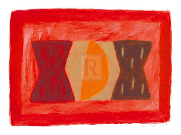 Breon O'Casey Hand Numbered Limited Edition Print on Paper :"Orange Moon"