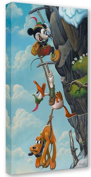 Bob Doucette Hand Signed and Numbered Gallery Wrap Canvas:"Mickey's Alpine Adventure"