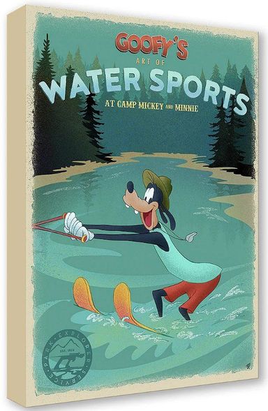 Bret Iwan Hand Signed and Numbered Gallery Wrap Canvas:"Goofy's Water Sports "