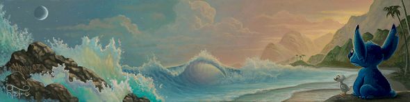 Jared Franco Artist Signed Hand-Embellished Ltd Ed Gallery Wrap Canvas:"Aloha Sunset"