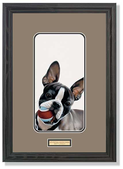 Brett Longley Handsigned Framed Edition Print:"Let's Play Ball"