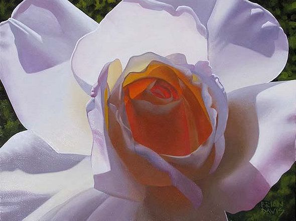 Brian Davis Hand Signed Limited Edition Canvas Giclee:"Pale Pink Purity"