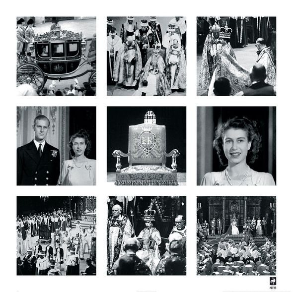 British Pathe Hand Numbered Limited Edition Print on Paper :"Queen's Coronation, 1953"