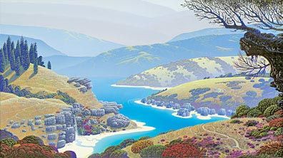 Bruce Ricker Limited Edition Serigraph on Board:"View from Cypress Hill"