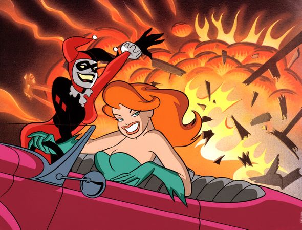 Bruce Timm Artist Signed 75th Anniversary Dark Knight's Limited Edition Canvas Giclee:"Girls Night Out"
