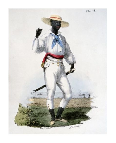 C. Linati Fine Art Open Edition Gicl&eacute;e:"Black Man of the Vera Cruz Region"