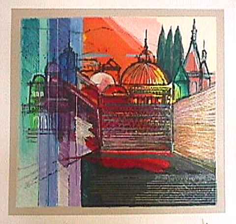Calman Shemi Limited Edition Serigraph:"Jerusalem Spirit"