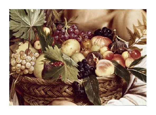 Caravaggio Fine Art Open Edition Gicl&eacute;e:"Boy with Basket of Fruit - Detail"