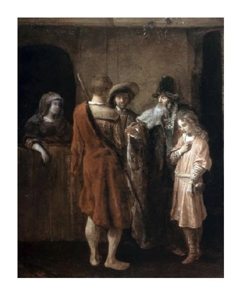 Carel Fabritius Fine Art Open Edition Giclée:"Farewell of Benjamin"