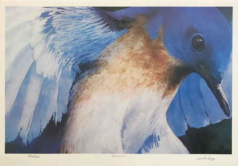 Carl Arlen Artist Hand-signed Limited Edition Lithograph: "BLUE BIRD" Carl Arlen Artist Hand-signed Limited Edition Lithograph: "BLUE BIRD"