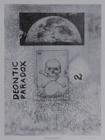 Carl Beam Artist Signed Limited Edition  Lithograph Print: "DEONTIC PARADOX 2"