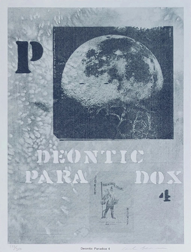 Carl Beam Artist Signed Limited Edition Lithograph Print: "DEONTIC PARADOX 4" Carl Beam Artist Signed Limited Edition Lithograph Print: "DEONTIC PARADOX 4"