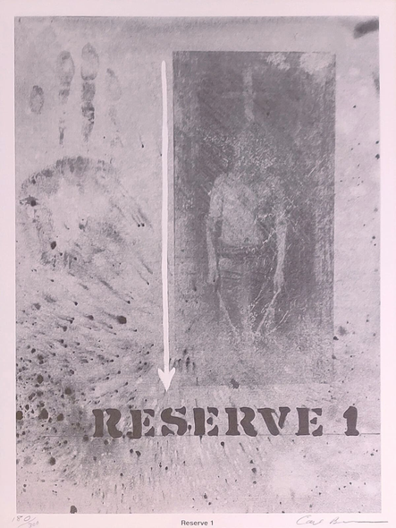 Carl Beam Artist Signed Limited Edition Lithograph Print: "RESERVE 1"