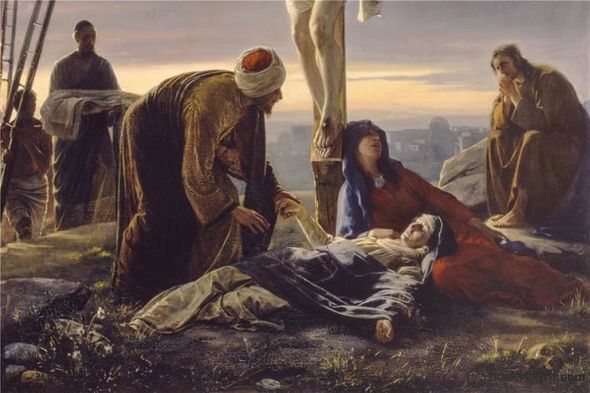 Carl Bloch Fine Art Canvas Giclee: "Cross"