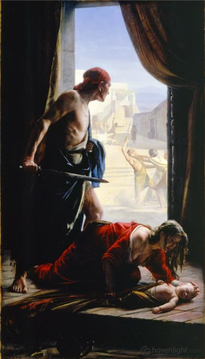 Carl Bloch Fine Art Canvas Giclee: "Massacre Of The Innocents"