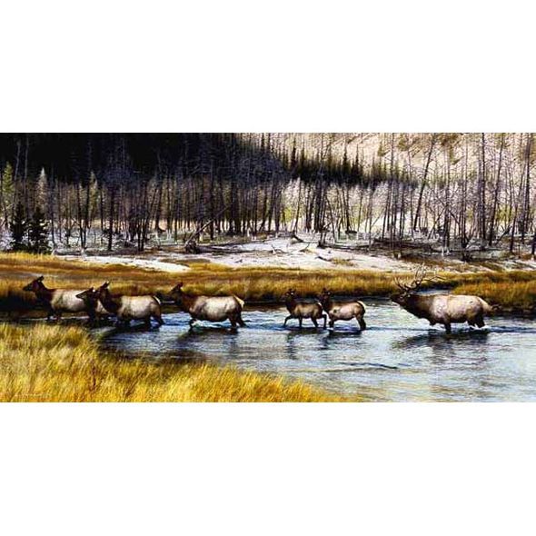 CARL BRENDERS 32X17 Secondary Market Art: "AUTUMN PROCESSION AP"