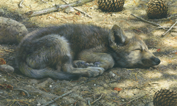 CARL BRENDERS 9X14 Secondary Market Art: "DOWN FOR THE COUNT AP"