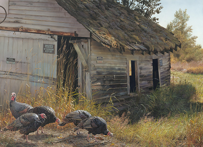 Carl Brenders Artist Signed Limited Edition Canvas Giclee:"No Trespassing"