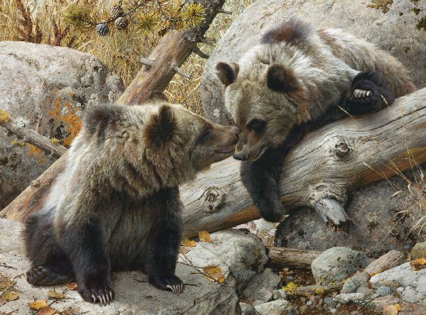 Carl Brenders Artist Signed Limited Edition Giclee:"Alaska Chat"