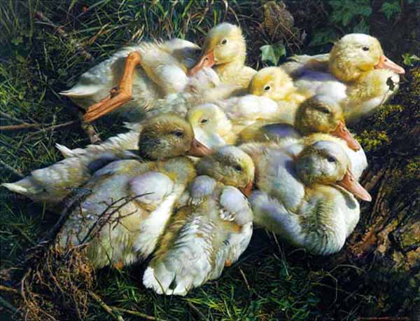 Carl Brenders Hand signed and Numbered Limited Edition Print:"In Mixed Company "