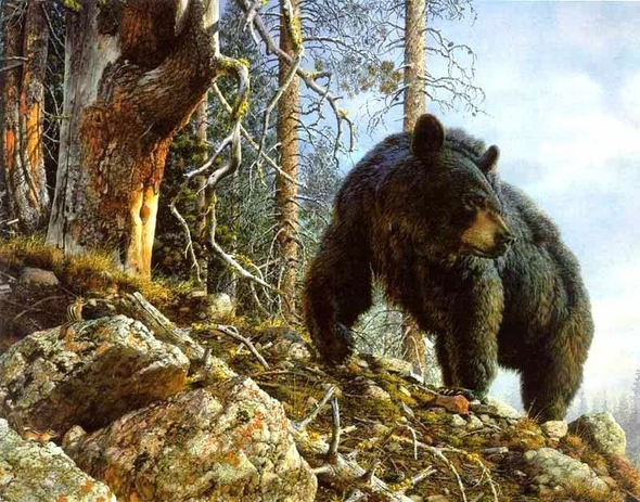 Carl Brenders Signed and Numbers Limited Edition Lithograph: "Mighty Intruder"