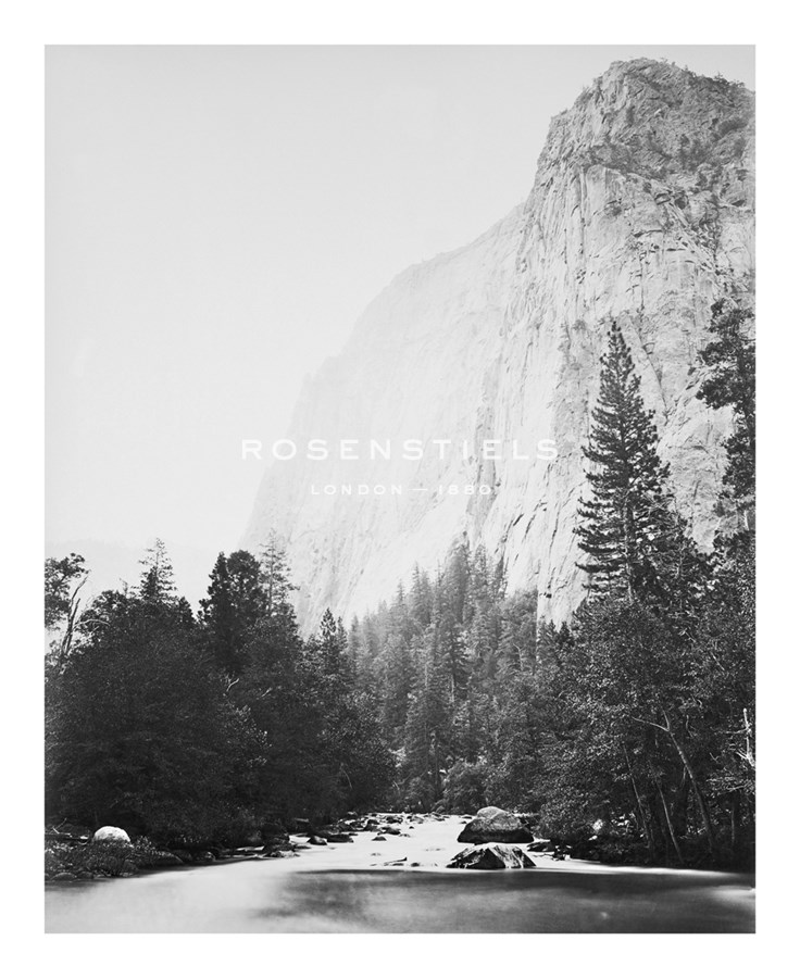 Carleton E Watkins Hand Numbered Limited Edition Print on Paper :"Outline - Cathedral Rock - Yosemite"