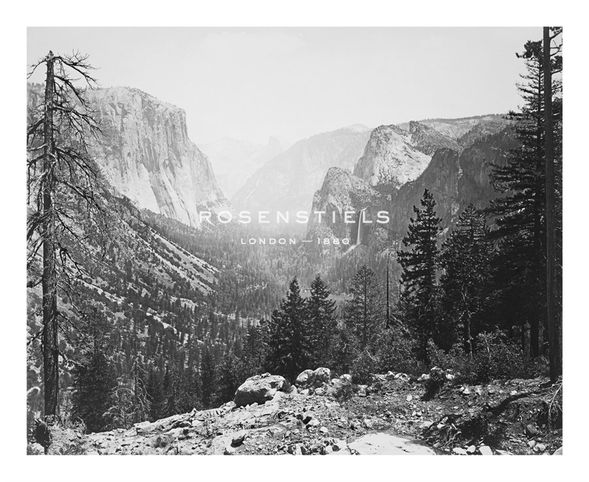 Carleton E Watkins Hand Numbered Limited Edition Print on Paper :"The Yosemite Valley from Inspiration Point"