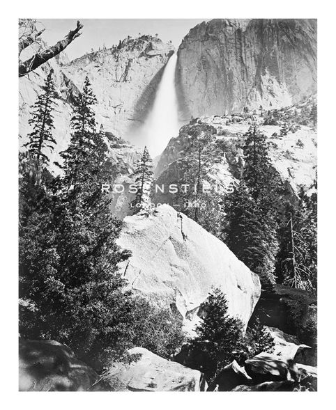 Carleton E Watkins Hand Numbered Limited Edition Print on Paper :"Upper Yosemite Falls, Yosemite"