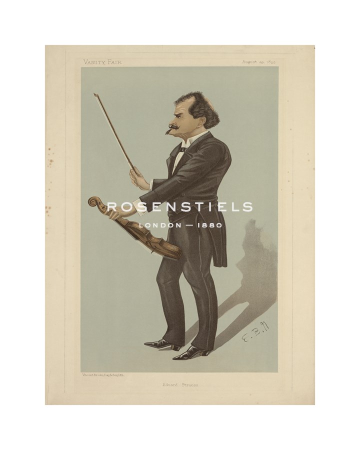Carlo Pellegrini Hand Numbered Limited Edition Print on Paper :"Eduard Strauss"