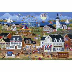 Carol Dyer Hand Signed and Numbered Limited Edition Giclee on Canvas"Red, White And Blueberry Festival"
