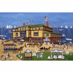 Carol Dyer Handsigned and Numbered Limited Edition Giclee on Canvas:"Chicago Yacht Club "