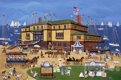 Carol Dyer Handsigned and Numbered Limited Edition Giclee on Canvas:"Chicago Yacht Club " Carol Dyer Handsigned and Numbered Limited Edition Giclee on Canvas:"Chicago Yacht Club "