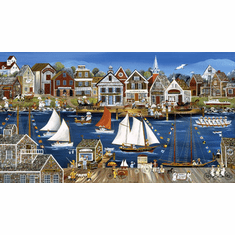 Carol Dyer Handsigned and Numbered Limited Edition Giclee on Canvas:"Lewes, Delaware "
