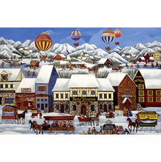 Carol Dyer Handsigned and Numbered Limited Edition Giclee on Canvas:"Rocky Mountain Lodge "
