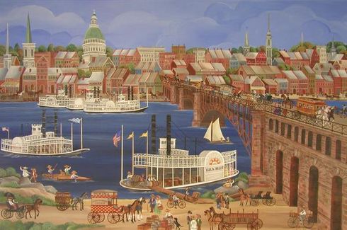 Carol Dyer Handsigned and Numbered Limited Edition:"*St Louis and The Great Mississippi River " Carol Dyer Handsigned and Numbered Limited Edition:"*St Louis and The Great Mississippi River "