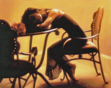 Carrie Graber Limited Edition Gicle on Canvas: "Restful Silhouette"