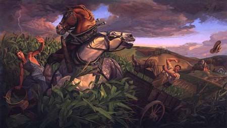 CARY AUSTIN 27X15 Secondary Market Art: "STORM"