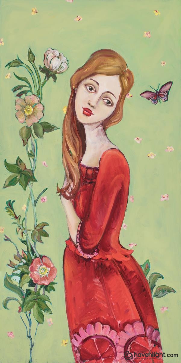 Cassandra Barney Fine Art Canvas Giclee: "Catherine"