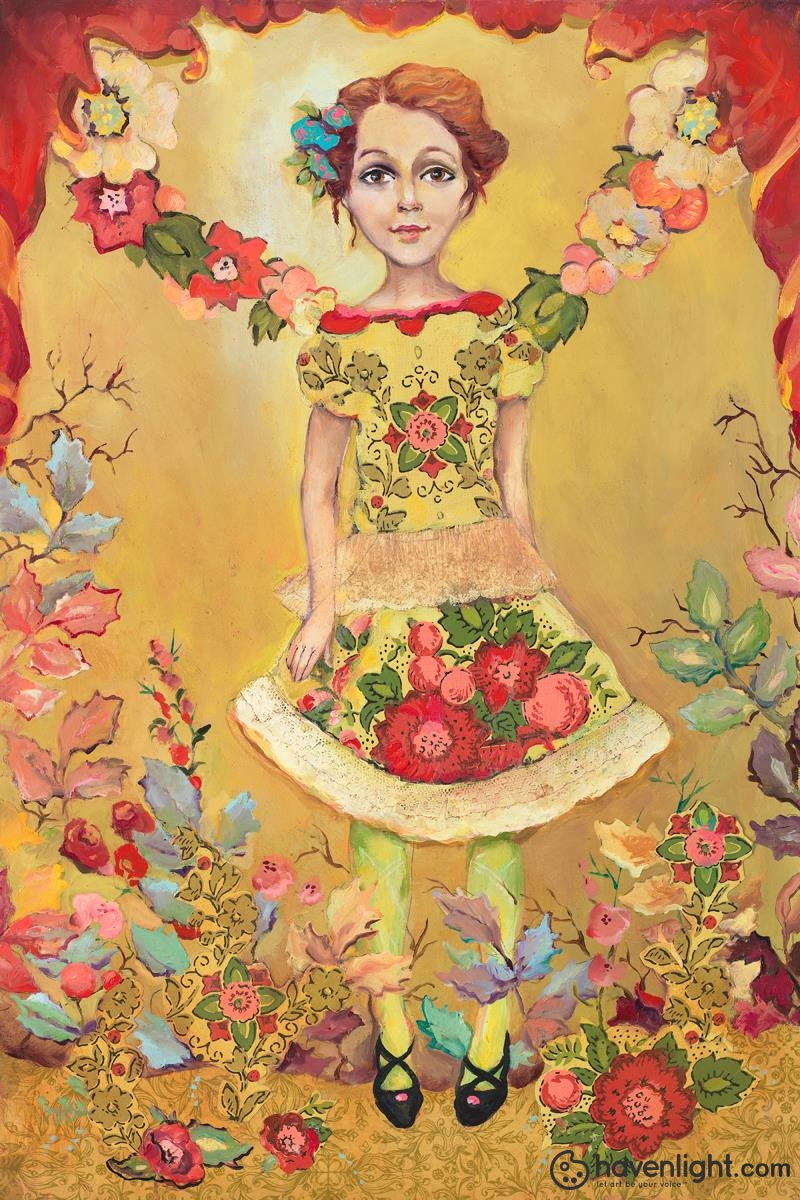 Cassandra Barney Fine Art Canvas Giclee: "Just Be Where Your Feet Are"