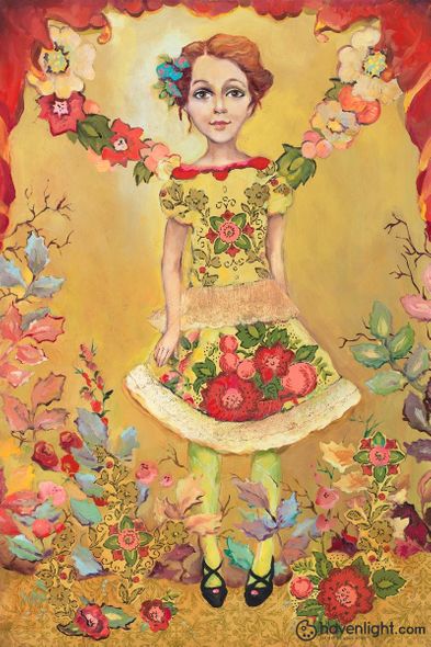 Cassandra Barney Fine Art Canvas Giclee: "Just Be Where Your Feet Are"